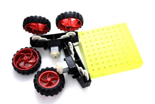 مجموعه ساخت ربات ( چرخ و گیربوکس و شاسی )